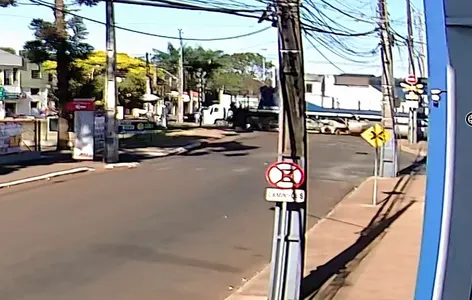 Flagrante do acidente em Arapongas