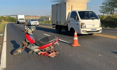 Motociclista fica gravemente ferido em acidente na PR-444