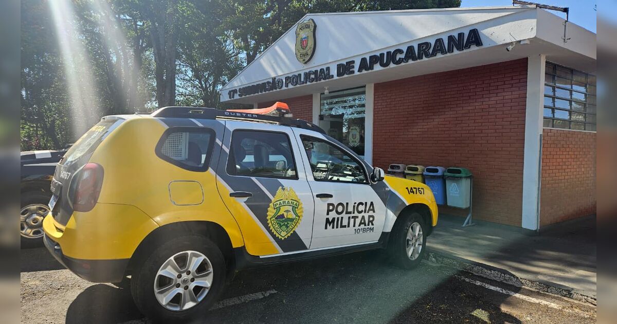 Homem tenta roubar arma de choque de policial durante surto no trânsito em Apucarana