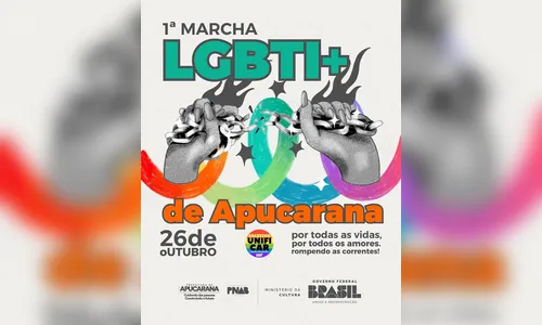 Apucarana recebe 1ª Marcha LGBTI+ com shows e arte neste domingo (26)