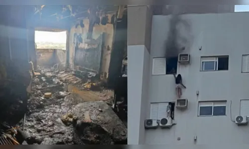 Imagens mostram destruição de apartamento após incêndio no PR