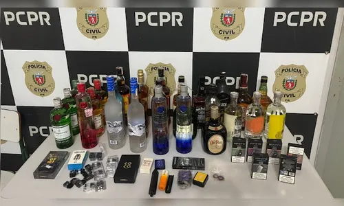 Polícia Civil apreende bebidas e vapes em Faxinal