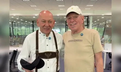 Luciano Hang recebe pioneiro do boné e lembra relação com Apucarana