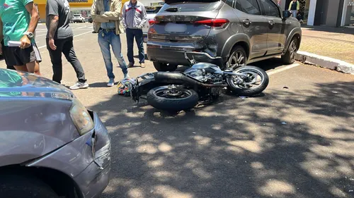 O motociclista teve contusões em arcos costais e membros inferiores