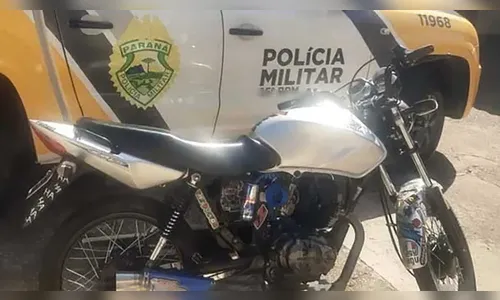 Moto furtada em Ivaiporã é recuperada pela PM horas após crime