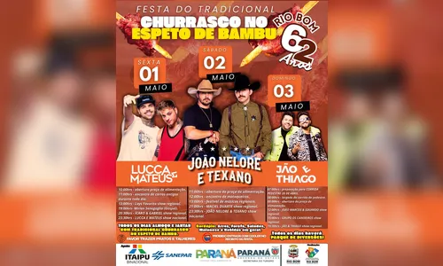 Rio Bom lança festa de 62 anos e anuncia atrações da Tradicional Festa do Churrasco