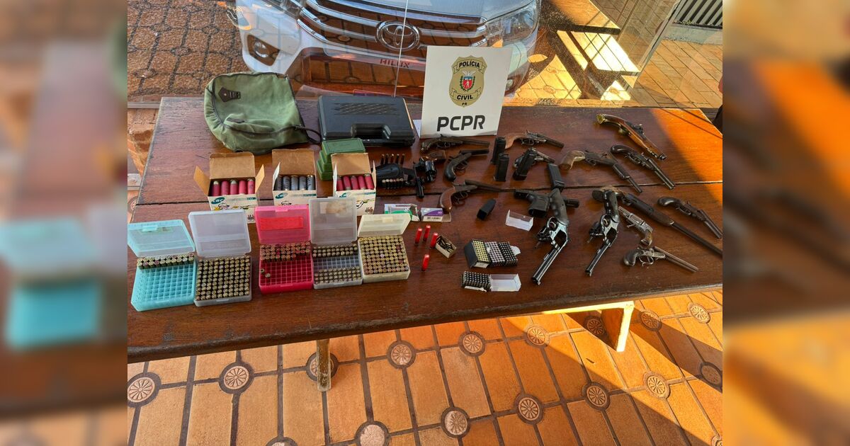 Ação da Polícia Civil e Exército apreende arsenal com armas e munições em Arapongas