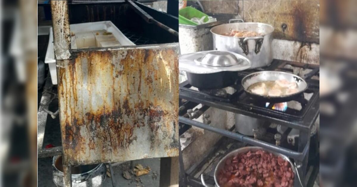 Fábrica de quentinhas é interditada com animais na cozinha e paredes com mofo