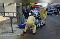 Motociclista fica ferido após acidente entre carro e moto em Apucarana