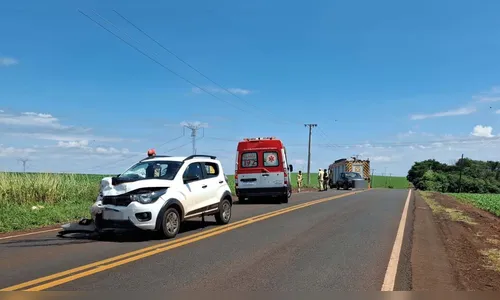 Dois ficam feridos após colisão lateral na PR-082 em Jardim Alegre