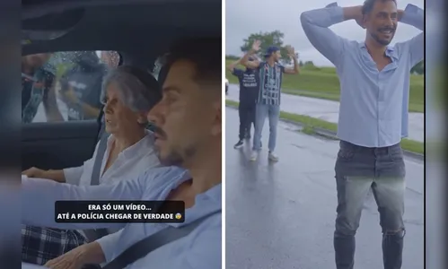 Ator da Globo é enquadrado pela polícia enquanto gravava cena de crime