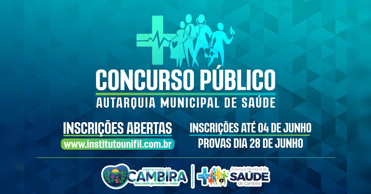 Prefeitura de Cambira abre concurso público na área da saúde