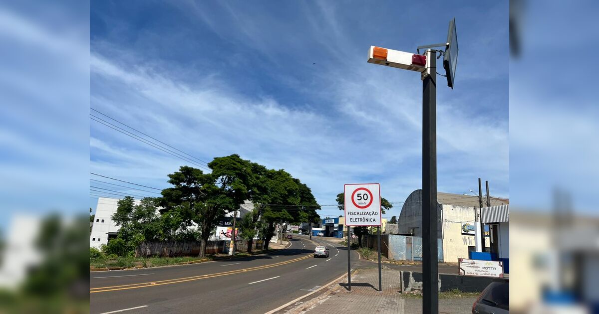 DNIT instala radar para fiscalizar velocidade na Avenida Minas Gerais em Apucarana