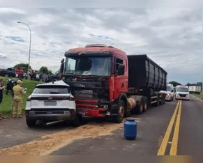 Acidente no PR: vídeo mostra momento em que carreta arrasta carro e mata criança de 6 anos