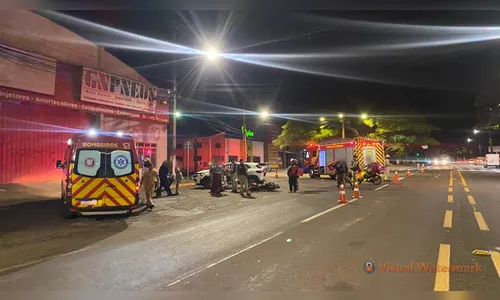 Homem de 38 anos fica ferido em colisão na Avenida Minas Gerais em Apucarana