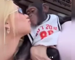 Virgínia surge beijando macaco após término com Vini Jr. e recebe críticas