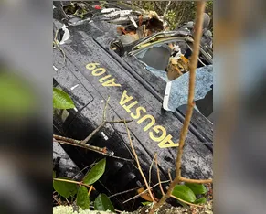 Helicóptero que seguia para Londrina cai em área de mata em SP e deixa três feridos