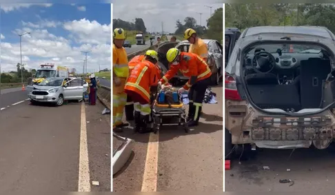 Mulher fica ferida após colisão na BR-369 em Arapongas