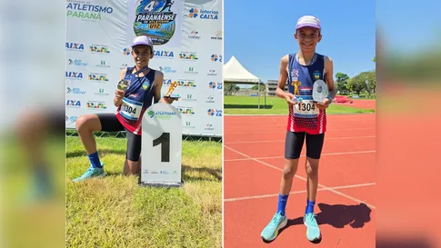 Apucaranense quebra três recordes no Paranaense de Atletismo Sub-12