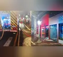 Incêndio atinge duas lojas no centro de Apucarana na madrugada desta quinta-feira; veja vídeo