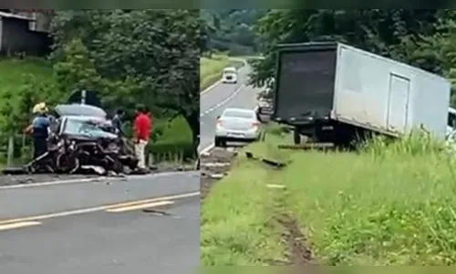 Acidente entre carro e caminhão causa uma morte em Jandaia do Sul