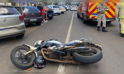 Segundo acidente com motociclista é registrado no centro em Apucarana