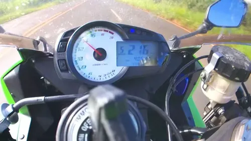 Gravação feita por Gustavo mostra velocímetro da moto
