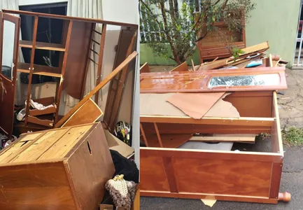 Prejuízo foi grande, mas moradores não ficaram feridos