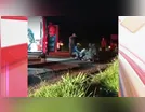 Motociclista é socorrido após grave acidente com caminhão na PR-466