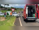 Acidente no trevo de Cambira deixa 3 feridos; uma vítima ficou presa