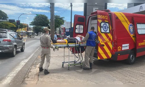 Acidente entre motocicleta e ambulância é registrado em Apucarana