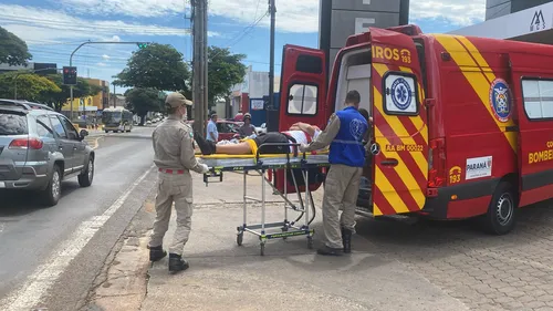 Acidente entre motocicleta e ambulância é registrado em Apucarana