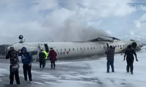 Avião da Delta sofre acidente durante pouso no Canadá