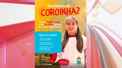 Catedral de Apucarana abre inscrições para novos coroinhas