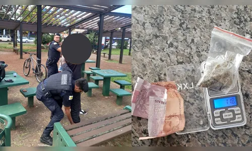 Homem é detido com maconha na Praça do Redondo em Apucarana