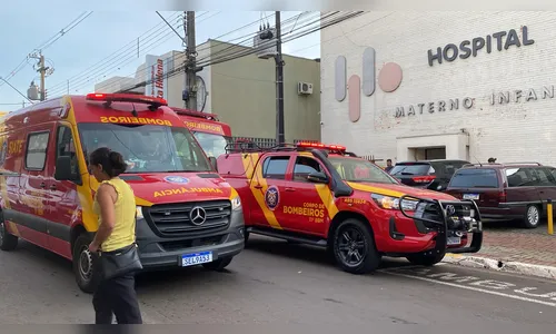 Incêndio no Hospital Materno Infantil mobiliza bombeiros em Apucarana