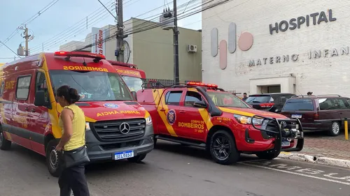 Incêndio no Hospital Materno Infantil mobiliza bombeiros em Apucarana