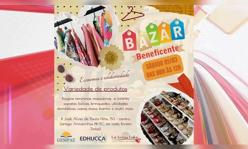 Bazar beneficente acontece em Apucarana neste sábado (1º)