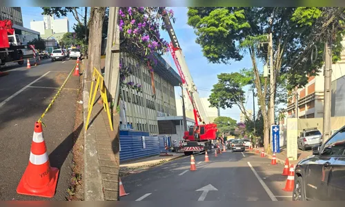 Obra no Hospital da Providência muda trânsito no centro de Apucarana