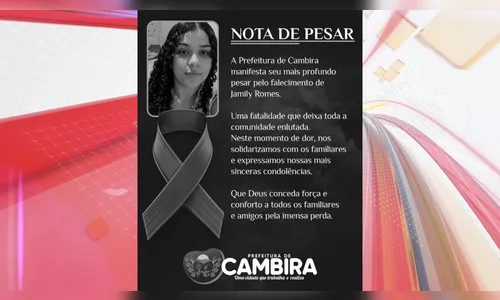 Identificada jovem de 20 anos morta após acidente em Cambira