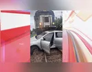 Motorista fica ferido após batida entre carro e trem em Jandaia do Sul