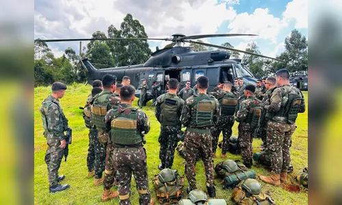 30º BIMec de Apucarana faz operação de treinamento com helicópteros