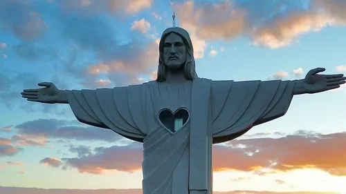 Cristo foi construído na cidade de Encatado, a 145 km de Porto Alegre