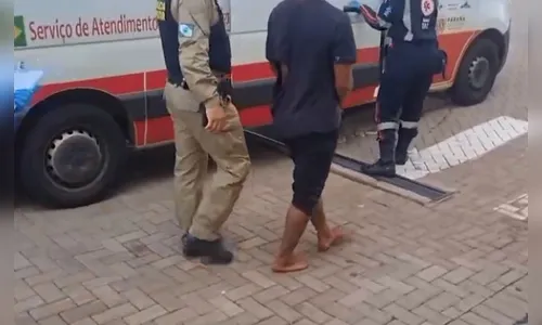 Ladrão que apanhou durante tentativa de assalto é socorrido pelo Samu