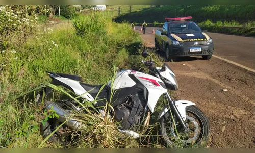 Motociclista fica ferido em acidente no Contorno Sul em Apucarana