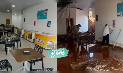 Amigos fazem vaquinha para ajudar família de sorveteria destruída