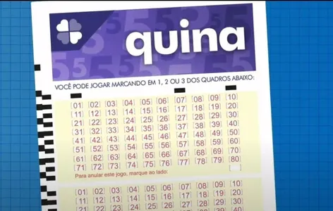 Concurso 6697: Quina acumula e prêmio chega a R$ 1,4 milhão