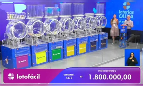 Veja o resultado da Lotofácil 3372 com prêmio de R$ 1,8 milhão