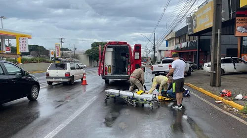 Vítima foi socorrida pelo Siate, do Corpo de Bombeiros