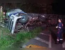 Caminhoneiro morre após carreta tombar na BR-376 na Serra do Cadeado